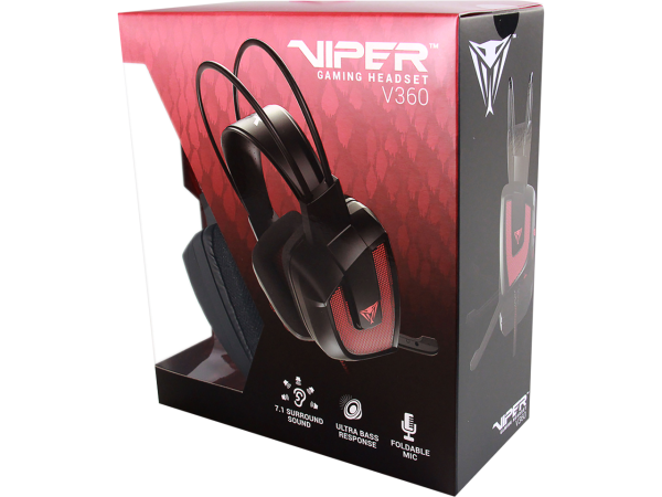 VIPER V360 7.1 SURROUND GAMING HEADSET PV3607UMLK Kabel/Mikrofon/schwarz