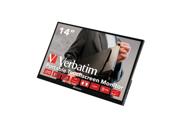 Verbatim 49591 Computerbildschirm 35,6 cm (14") tragbar Touchscreen