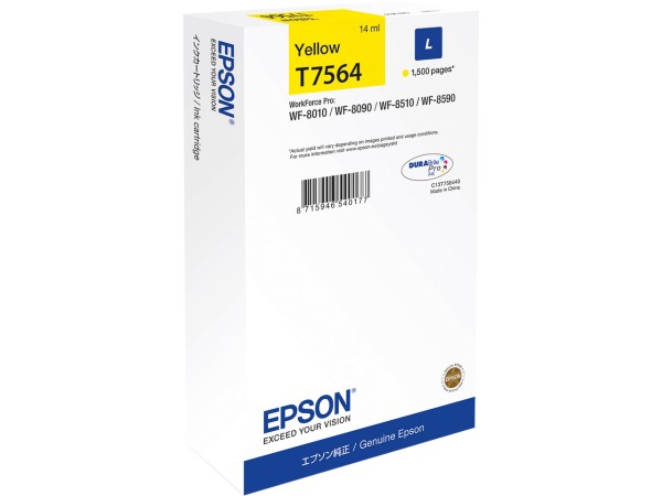 Epson C13T75644N Druckerpatrone yellow L 1500 Seiten 14ml