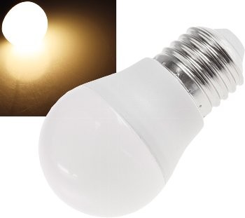 LED Tropfenlampe E27 T25 SMD warmweiß 3000k, 270lm, 230V/3W, 45mm