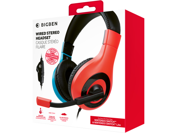 BIGBEN GAMING STEREO HEADSET V2 PS4/5 BB006926 Kabel/Mikrofon/schwarz-blau