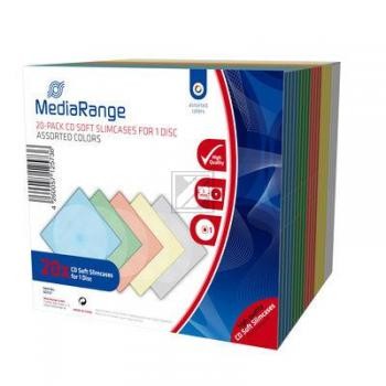 MEDIARANGE CD SLIM CASE (20) BOX37 5,2mm farbig 5x4Stk Retailpack