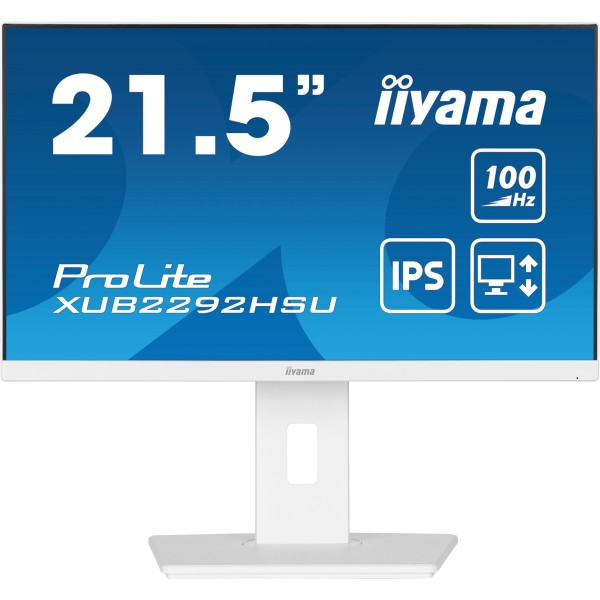 54,6cm/21,5" (1920x1080) Iiyama ProLite XUB2292HSU-W6 16:9 FHD IPS 100Hz 0,4ms HDMI DP USB LS White