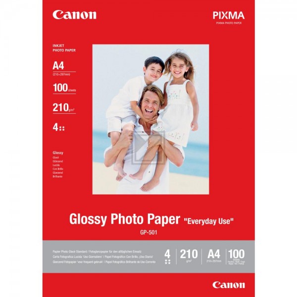 Canon Fotopapier glänzend weiß 100 Blatt DIN A4 210 g/m² (0775B001)