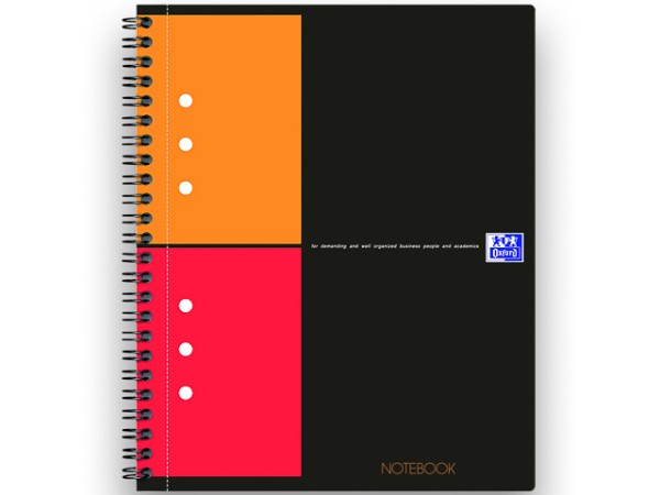 Oxford Notebook A5+ Grau 100101849 80 Blatt 80gr Kariert 6mm
