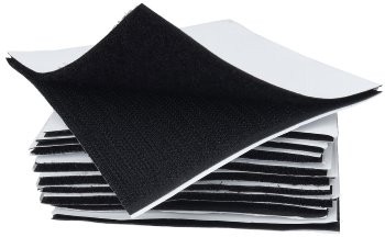 Klett-Pads 10Stück, selbstklebend 2-lagig, 10x10cm, schwarz