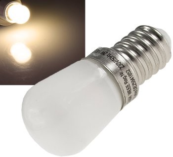 LED Lampe E14, 1 SMD LED 23x51mm klein 3000k, 190lm, 120°, 230V/2W, warmweiß