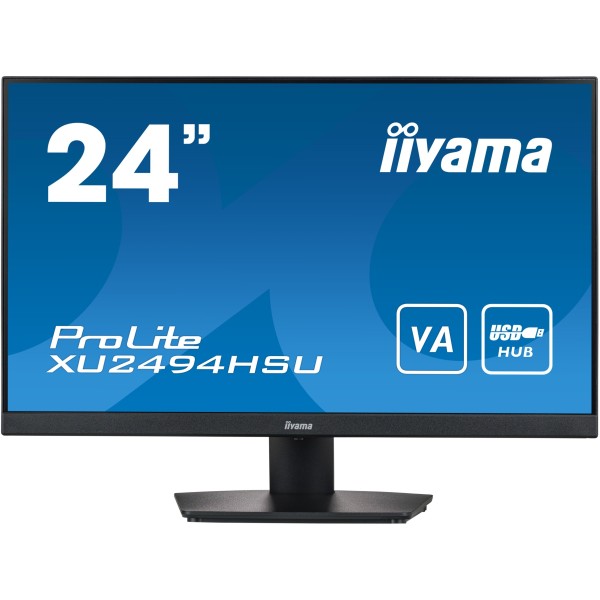 24''/60,5cm (1920x1080) iiyama ProLite XU2494HSU-B2 16:9 4ms HDMI Displayport VESA Speaker FullHD Bl