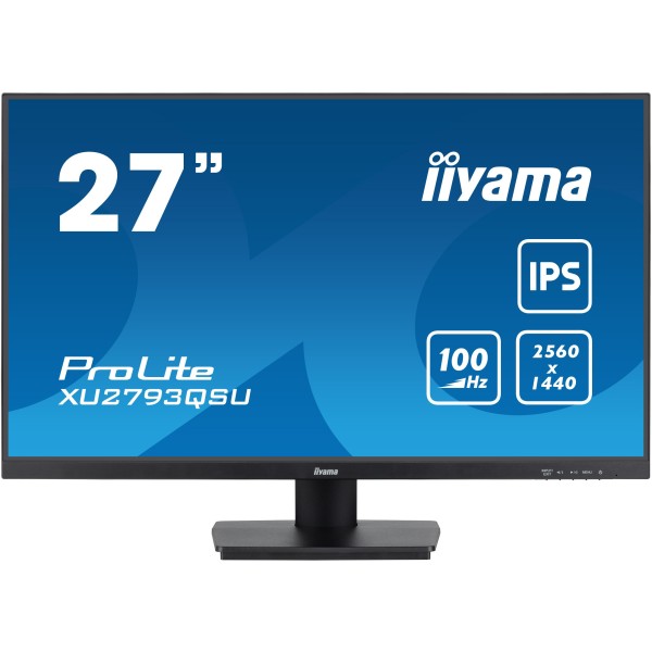 68,5cm/27" (2560x1440) Iiyama Prolite XU2793QSU-B6 16:9WQHD IPS 100Hz 1ms HDMI DP USB LS VESA Black