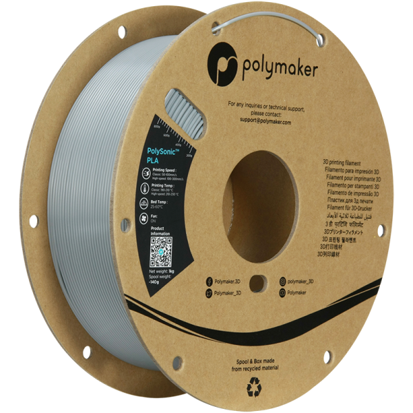 High Speed 1,75mm Grau Polymaker PolySonic PLA 1kg