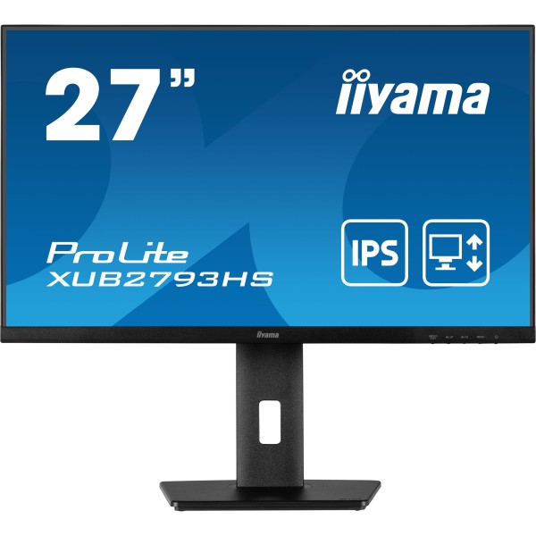 68,5cm/27" (1920x1080) Iiyama Prolite XUB2793HS-B6 16:9 FHD IPS 100Hz 1ms HDMI DP LS Pivot VESA Blac