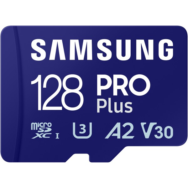 CARD 128GB Samsung PRO Plus microSD UHS-I U3 Full HD 4K UHD 180MB/s Read 130MB/s Write Memory - Micr