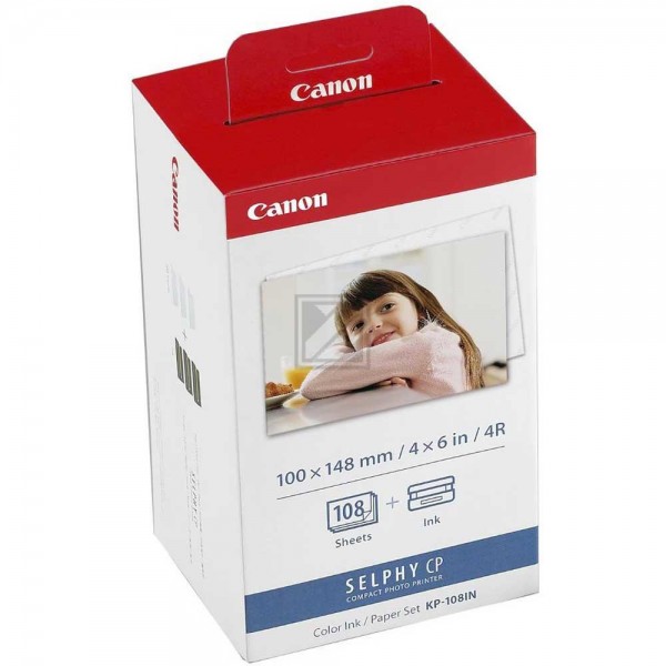 Canon Fotopapier 100 x 150mm weiß, farbig (3115B001, KP-108IN)