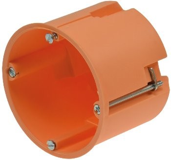 Hohlwanddose Ø 68 x 61mm inkl. Geräteschrauben, orange