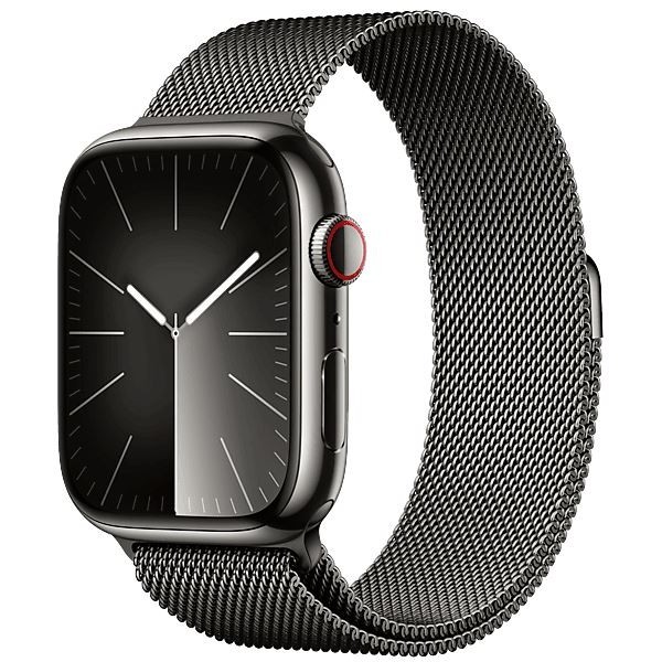 Apple Watch S9 Edelstahl Cellular 45mm Graphit (milanaise graphit)