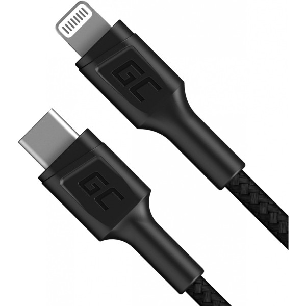 USB-C > Lightning (ST-ST) 1m Green Cell Black
