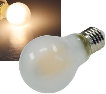 LED Glühlampe E27 Filament G60m matt 3000k, 640lm, 230V / 8W, warmweiß