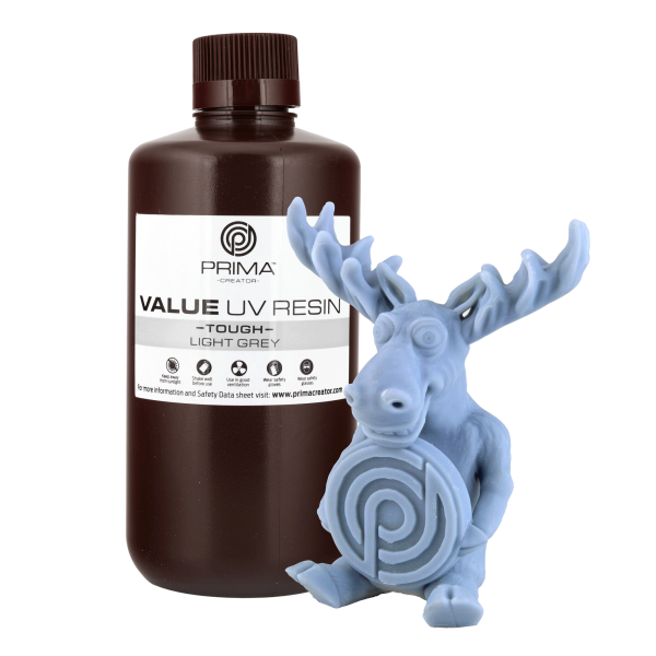 PrimaCreator Value Tough UV Resin (ABS Like) - 1000 ml - Hellgrau