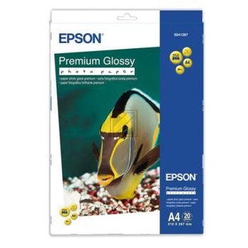 Epson Premium Glossy Photopapier DIN A4 weiß 20 Blatt DIN A4 (C13S041287)