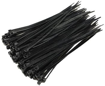 Kabelbinder 150mm x 3,5mm, schwarz 100er Pack, hohe Zugkraft, UV fest