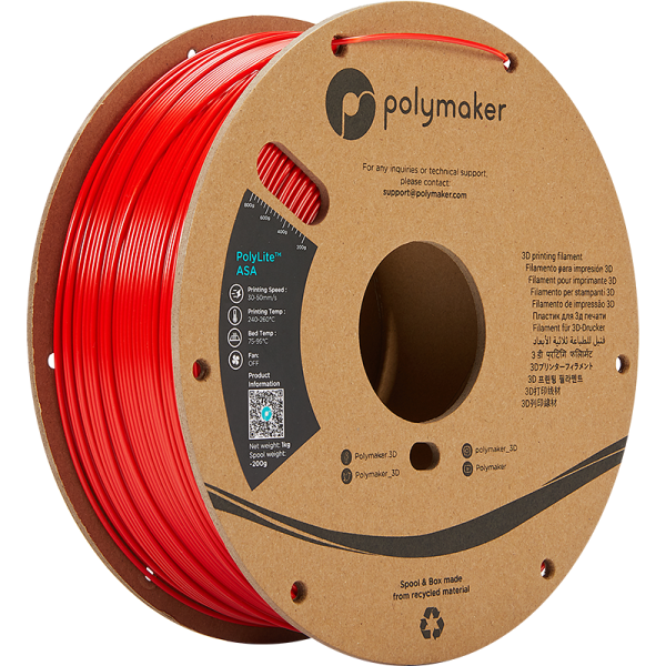 Polymaker PolyLite ASA 1,75mm rot 1kg