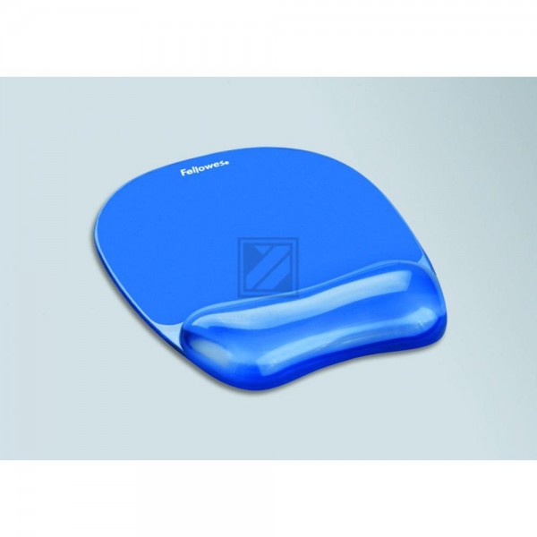Fellowes Mousepad mit Handge- lenkauflage blau transparentes Gel