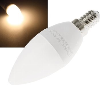 LED Kerzenlampe E14 K70 warmweiß 3000k, 656lm, 230V/7W