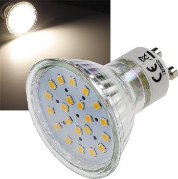 LED Strahler GU10 H40 SMD 120°, 4000k, 300lm, 230V/3W, neutralweiß