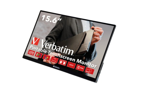 Verbatim 49592 Computerbildschirm 39,6 cm (15.6") tragbar Touchscreen