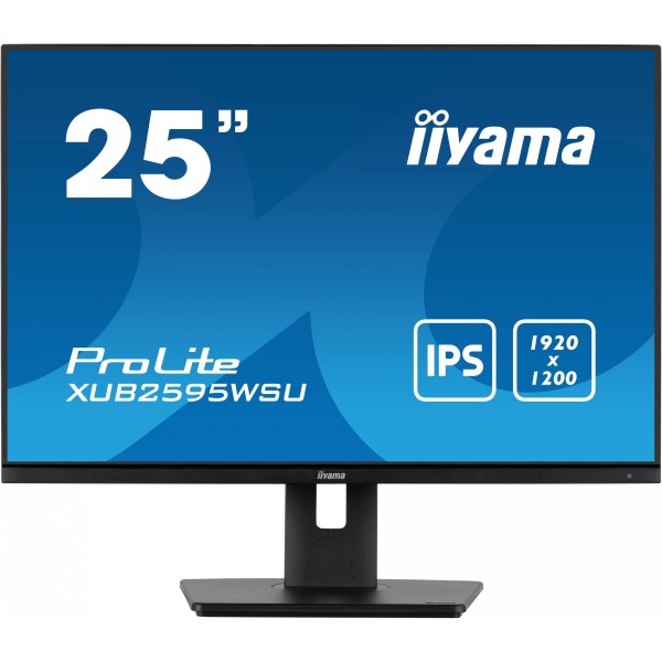 63,36cm/25" (1920x1200) Iiyama Prolite XUB2595WSU-B5 LED IPS 16:10 4ms VGA HDMI DP USB LS Pivot Blac