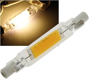 LED Strahler R7s Glas RS78 360°, 480lm, 78mm, 2900k / warmweiß